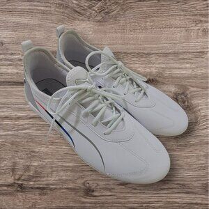 PUMA BMW Motorsport Sneakers Ultra White Logo Shoes Womens Sz 9.5 US